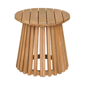 Zuo Modern Zahara Round Wood Outdoor Side Table, Natural