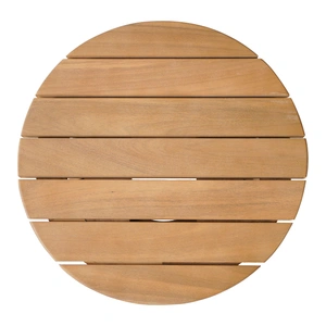 Zuo Modern Zahara Round Wood Outdoor Side Table, Natural