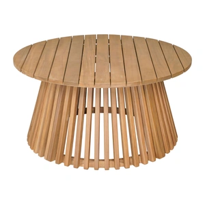 Zuo Modern Zahara Round Wood Outdoor Coffee Table, Natural