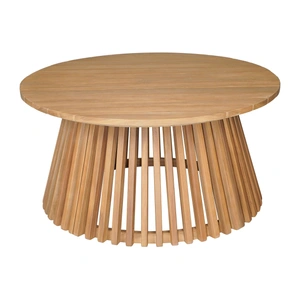 Zuo Modern Zahara Round Wood Outdoor Coffee Table, Natural