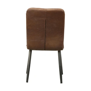 AF Modern Millerton Top Grain Leather Dining Chair, Vintage Chocolate/Black (Set of 2)