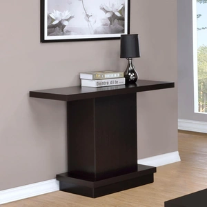 Coaster Reston Wood Veneer Pedestal Sofa Table, Cappuccino