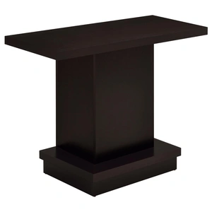 Coaster Reston Wood Veneer Pedestal Sofa Table, Cappuccino