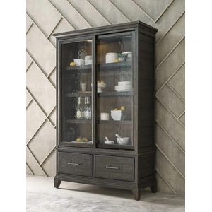 Kincaid Plank Road Darby Wood Display Cabinet w/2 Drawers & 2 Sliding Doors