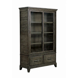 Kincaid Plank Road Darby Wood Display Cabinet w/2 Drawers & 2 Sliding Doors