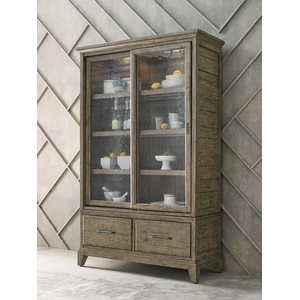 Kincaid Plank Road Darby Wood Display Cabinet w/2 Drawers & 2 Sliding Doors