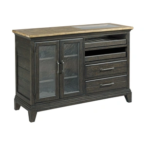 Kincaid Plank Road Pleasant Hill Wood 2-Drawer Wine Server w/2 Doors
