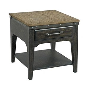 Kincaid Plank Road Artisans Square Wood 1-Drawer End Table
