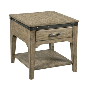Kincaid Plank Road Artisans Square Wood 1-Drawer End Table