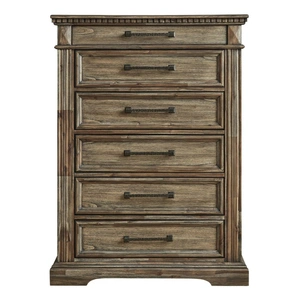 Ashley Furniture Ashley SM Markenburg 6-Drawer Wood Veneer Chest, Brown
