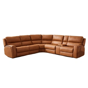 J&M Furniture 70815M Leather Reclining Sectional Sofa