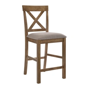 ACME Martha II Fabric/Wood Counter Chair (Set of 2)
