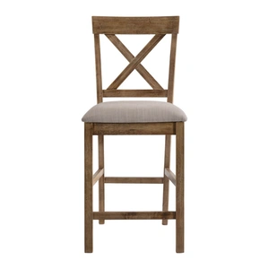 ACME Martha II Fabric/Wood Counter Chair (Set of 2)