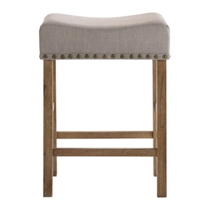 ACME Martha II Fabric/Wood Counter Stool