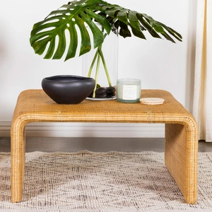 Coaster Juanita Square Rattan Coffee Table, Natural