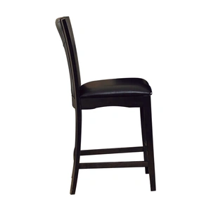 Homelegance Daisy Transitional Vinyl/Wood Counter Dining Chair, Dark Brown (Set of 2)