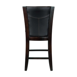 Homelegance Daisy Transitional Vinyl/Wood Counter Dining Chair, Dark Brown (Set of 2)