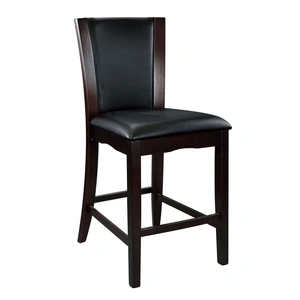 Homelegance Daisy Transitional Vinyl/Wood Counter Dining Chair, Dark Brown (Set of 2)