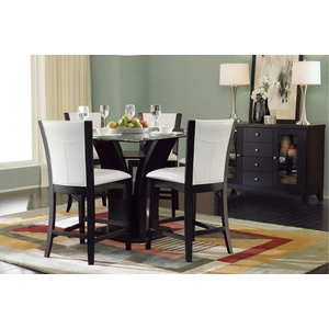 Homelegance Daisy Square Wood/Glass Counter Height Table, Espresso