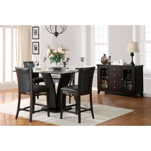 Homelegance Daisy Square Wood/Glass Counter Height Table, Espresso