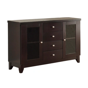Homelegance Daisy Sqaure Wood/Glass Counter Height Set, Espresso