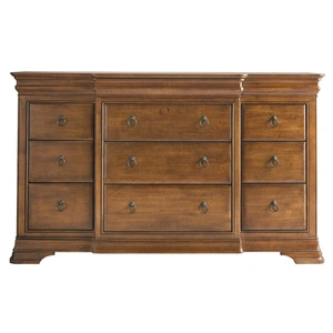 Universal Furniture New Lou Wood Dresser w/9 Drawers, Cognac