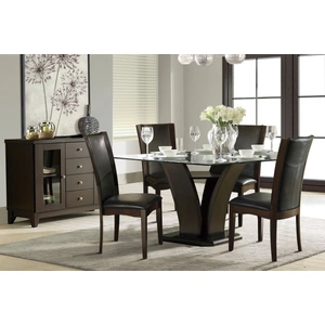 Homelegance Daisy Square Wood/Glass Dining Table, Espresso