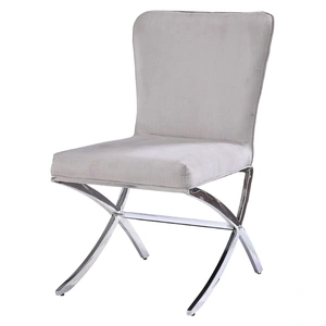 ACME Daire Velvet Dining Side Chair, Beige (Set of 2)