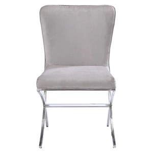 ACME Daire Velvet Dining Side Chair, Beige (Set of 2)