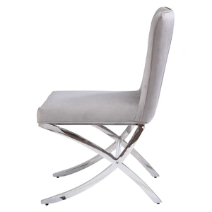 ACME Daire Velvet Dining Side Chair, Beige (Set of 2)