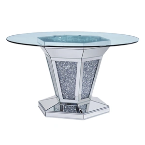 ACME Glam Noralie 71285 Glass/Mirror Round Dining Table