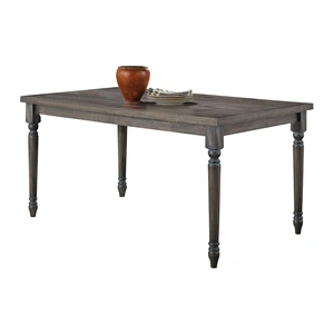 ACME Wallace Wood/Wood Veneer Dining Table, Weathered Gray