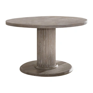 ACME Gabrian Wood Round Dining Table, Reclaimed Gray