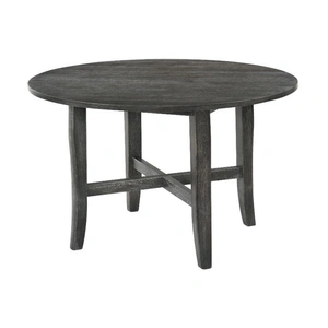ACME Kendric Wood Round Dining Table, Rustic Gray
