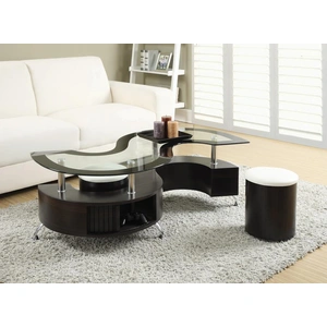 Coaster Buckley 3-piece Coffee Table and Stools Set, Cappuccino