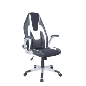 Chintaly Imports 7214 2-Tone Adjustable Height PU Computer Chair, Black/White