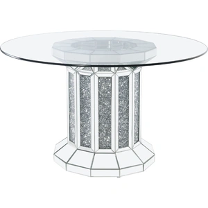 ACME Glam Noralie 72140 Glass/Mirror Round Dining Table