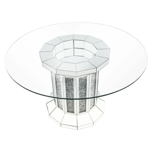 ACME Glam Noralie 72140 Glass/Mirror Round Dining Table