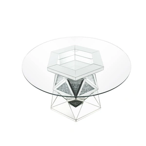 ACME Glam Noralie 72145 Glass/Mirror Round Dining Table