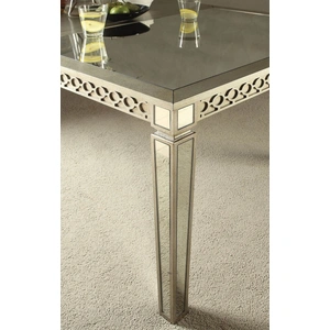 ACME Kacela Wood/Mirror Extendable Dining Table, Champagne