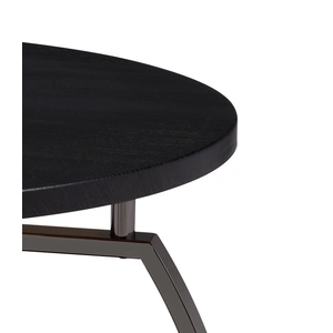 Coaster Dacre Round End Table, Dark Charcoal/Black