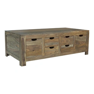 Coaster Esther 6-drawer Storage Wood Coffee Table, Natural Sheesham