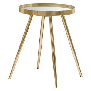 Coaster Kaelyn Round Mirror Top End Table, Gold