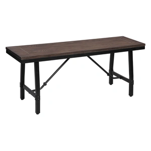 ACME Mariatu Wood/Metal Bench, Oak/Black