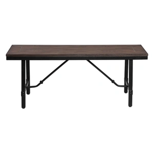 ACME Mariatu Wood/Metal Bench, Oak/Black