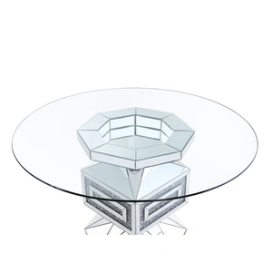 ACME Glam Noralie 72955 Glass/Mirror Round Dining Table