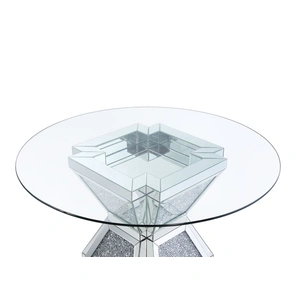 ACME Glam Noralie 72960 Glass/Mirror Round Dining Table