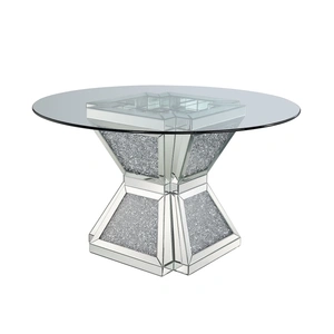 ACME Glam Noralie 72960 Glass/Mirror Round Dining Table