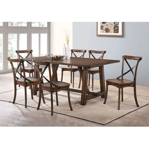 ACME Kaelyn Wood Rectangular Dining Room Set, Dark Oak