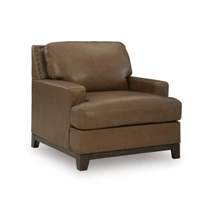 Ashley Furniture Saonara Leather Chair in Amber